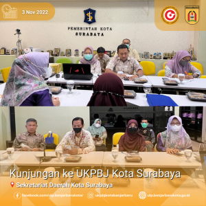 Read more about the article Koordinasi e-katalog lokal, UKPBJ Kota Banjarbaru Melakukan Kunjungan ke UKPBJ Kota Surabaya