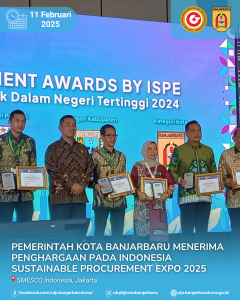 Read more about the article Pemerintah Kota Banjarbaru Menerima Penghargaan Pada Indonesia Sustainable Procurement Expo 2025